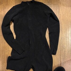 SKIMS Black Pajama Bodysuit